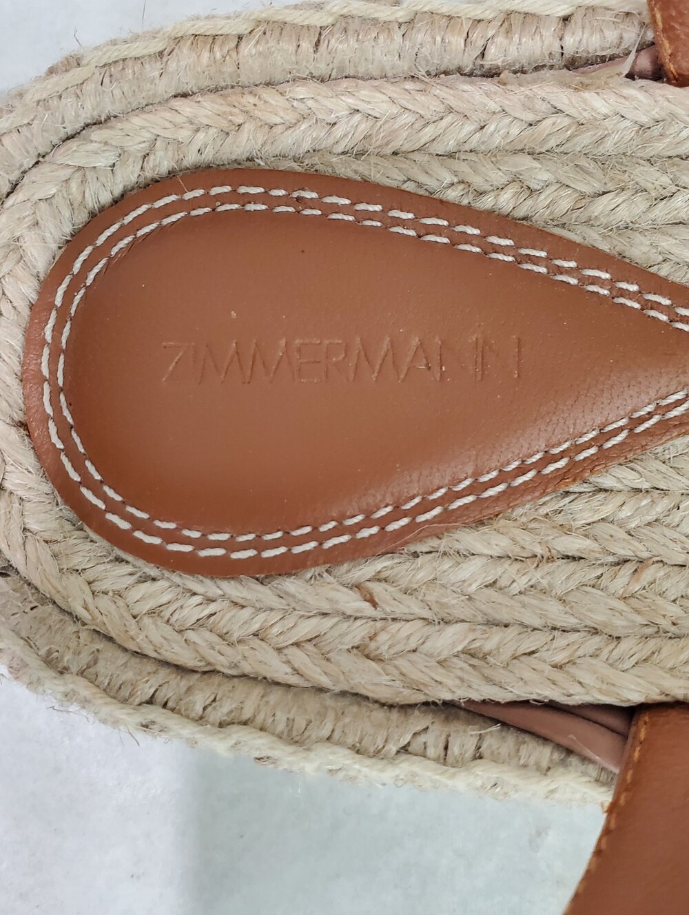 Zimmermann Gleam Gathered Espadrille Sandals Beige Biscuit Pebble Detail EU 41 - Picture 16 of 16